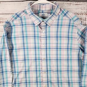 Southern Tide Coastal Passage Plaid Shirt XL Regular Blue Performance Stretch